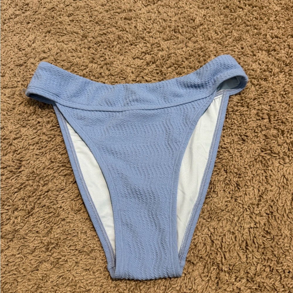 Light Blue Textured Bikini Bottom